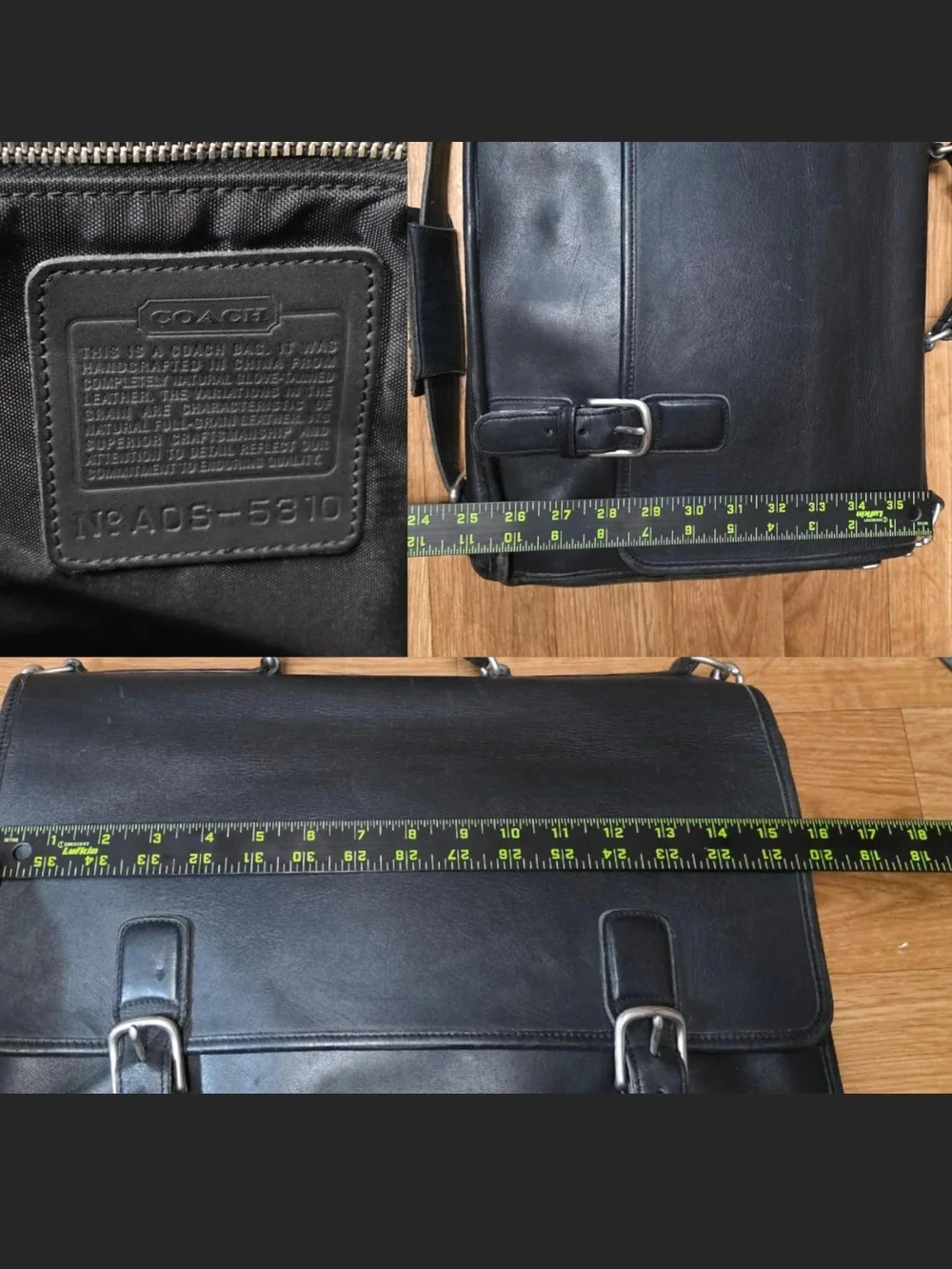 Vintage Classic Coach Thompson Black Briefcase Laptop Bag